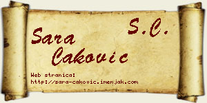 Sara Caković vizit kartica